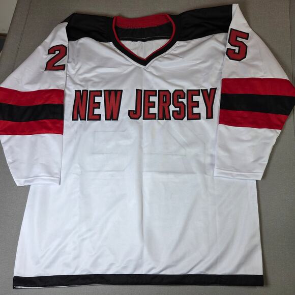 Joe Nieuwendyk HOF 11 Signed New Jersey Devils Custom Jersey Beckett Witness - Picture 5 of 8